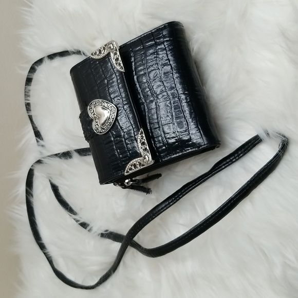 Brighton Bags Vintage Black Crossbody Wallet Bag Poshmark